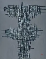 Io no by Achille Perilli, 1954, Sigla e data in basso a destra. Sul verso: firma, offered May 2016
