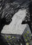 Sandro Chia, Senza titolo, Sul verso: etichetta Galleria d'Arte Moderna Emilio Mazzoli