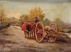 Il carro by Rutilio Muti, 1929, offered Apr 2016