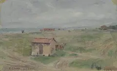Paesaggio a Forte dei Marmi by Luigi Calderini, 1909, offered Apr 2016