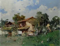 Campagna con casolare by Romolo Leone, offered Apr 2016