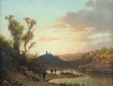 Emilio Donnini, Paesaggio con fiume