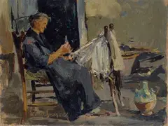 Vecchia al telaio by Michele de Simone, offered Apr 2016