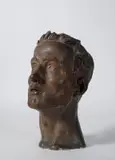 Federigo Papi, Testa di giovane, Scultura in gesso patinato