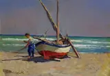Barca a terra con figura by Cafiero Filippelli, offered Apr 2016