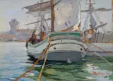 Ferruccio Rontini, Veliero in porto, 1925