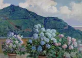 Carlo Montani, Terrazza fiorita, 1935