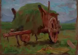 Giuseppe Santelli, Il carro del fieno (fronte); Il pozzo (retro)