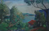 Aligi Sassu, Lago d'Iseo: tramonto