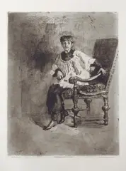 L'enfant du choeur by Mosè Bianchi, Alla base: "Mose Bianchi pint et sc., offered Nov 2015