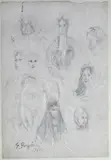 Guido Borgianni, Studi per volti