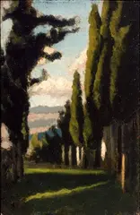 Vito D'Ancona, Cipressi a Volognano, 1858