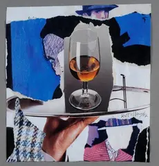 Bicchiere sul vassoio by Rotella, 1987, offered Jul 2015