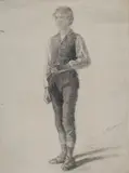 Egisto Ferroni, Studio di giovinetto