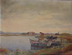 Barche nel padule di Viareggio by Oreste Paltrinieri, offered Jul 2015