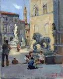 Ovidio Gragnoli, Piazza della Signoria