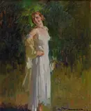 Cipriano Mannucci, Donna in abito bianco