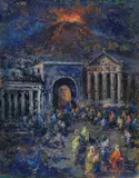 Roberto Carignani, Figure con Vesuvio sullo sfondo