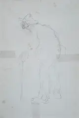Vecchio by Lorenzo Viani, pencil on paper, offered Jul 2015