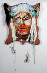 Horns by Peter Dean, oil and applicazioni on canvas riportata on panel, offered Jul 2015