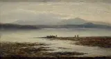 James Cassie, Paesaggio fluviale, Siglato in basso a sinistra.