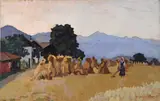 Llewelyn Lloyd, Paesaggio con covoni e figura