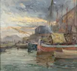 Riccardo Galli, Barche in porto, 1930