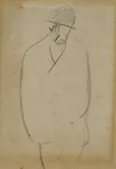 Studio by Lorenzo Viani, pencil on paper, offered Jul 2015
