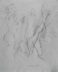 Studi di figure by Ugo Capocchini, 1976, offered Jul 2015