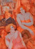 Remo Squillantini, Figura, mixed media on compensato