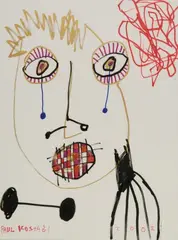 Tick tack toe by Indrek Paul Kostabi, 2002, offered Jul 2015