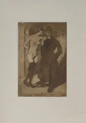 Figure by Giovanni Costetti, etching, offered Jul 2015