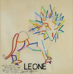 Leone by Gianfranco Baruchello, offered Jul 2015