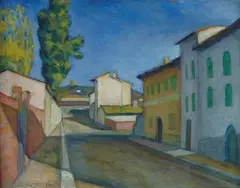 Scorcio di strada by Giovanni Costetti, 1920, offered Jul 2015