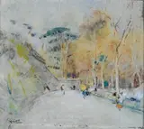 Strada con figure by Giuseppe Casciaro, offered Jul 2015