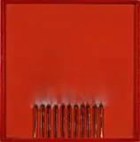 Bernard Aubertin, Senza titolo, 1969, oil and chiodi on panel