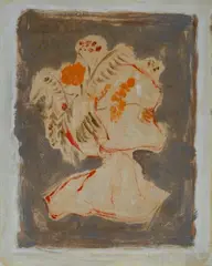 Carlo Quaglia, Fiori, oil on paper riportata on canvas