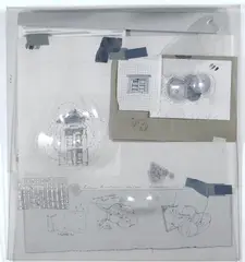 The monologue drawings (Progetto per Palazzo Bicherasio, Torino) by Loris Cecchini, 2004, autentica dell'autore on foto., offered May 2015