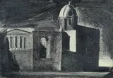 Studio di architetture urbane by Mario Sironi, 1924, sul verso: dichiarazione di autenticità di Matilde Sironi. Autentica on foto Archivio Mario Sironi a firma Romana, offered May 2015