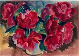 Karl Schmidt-Rottluff, Rote Pfingstrosen. Ende der 1920er-Jahre