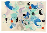 Scheiben by Ernst Wilhelm Nay, 1957, Aquarell auf leicht genarbtem Papier, sold May 2011