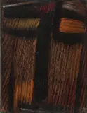 Meditation: In mir leuchtet es, komm zu mir by Alexej von Jawlensky, 1935, Öl auf leinenstrukturiertem Papier auf Karton, sold Jun 2023