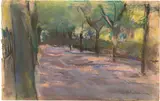 Max Liebermann, Die Colomierstraße in Wannsee, 1916, Pastell auf Papier
