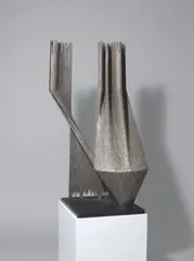 Brigitte und Martin Matschinsky-Denninghoff, Teilung II, 1963, Messing und Zinn, auf Schiefersockel montiert