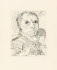 Gesichter by Max Beckmann, 1914, Original-Halbleinenmappe mit 19 Kaltnadelarbeiten, jeweils auf Bütten (mit dem Prägestempel der Marées-Gesellschaft, Mün, sold Jun 2022