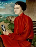 Nicolai Wassilieff, Das rote Kleid, 1927, Öl auf Leinwand
