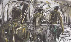 Daniel Richter, Ohne Titel, 1982, Acryl auf Nessel