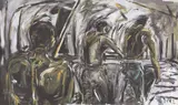 Daniel Richter, Ohne Titel, 1982, Acryl auf Nessel