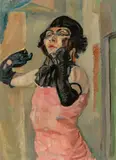 Georg Tappert, Rosa Chansonette I (Mit schwarzen Handschuhen)