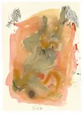 Georg Baselitz, Ohne Titel (O’Murphy sister), 1998, Aquarell über Tusche und Bleistift auf Papier